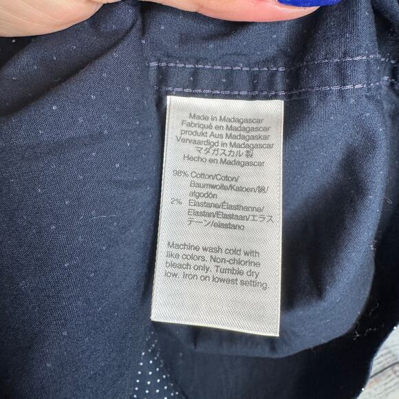 J.Crew Mens Button Down Shirt Large Navy Micro Dot Stretch Cotton NWT - Picture 4 of 7